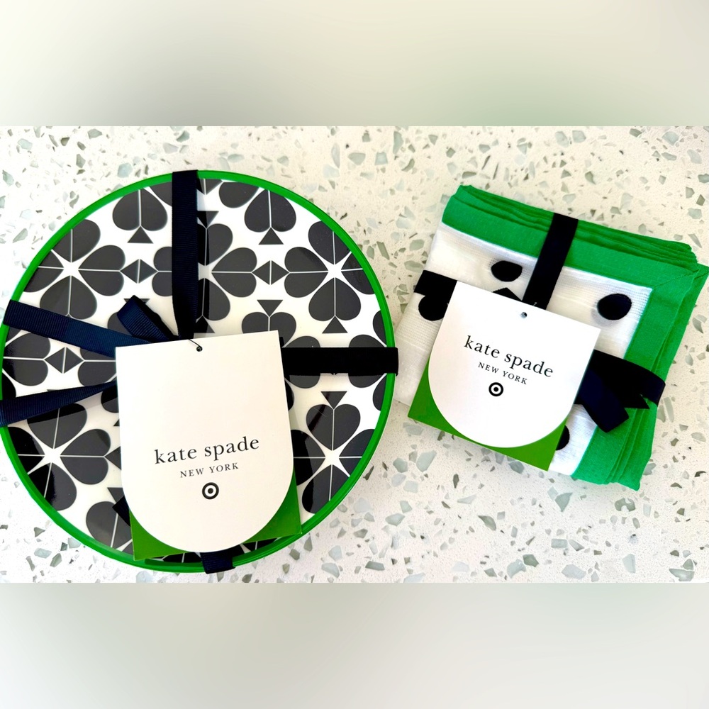 NWT, Kate Spade plate and napkin set